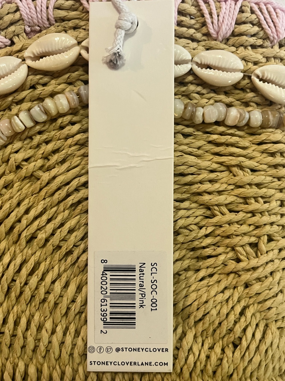 NWT Stoney Clover Lane Seashell Woven Clutch - Picture 6 of 12